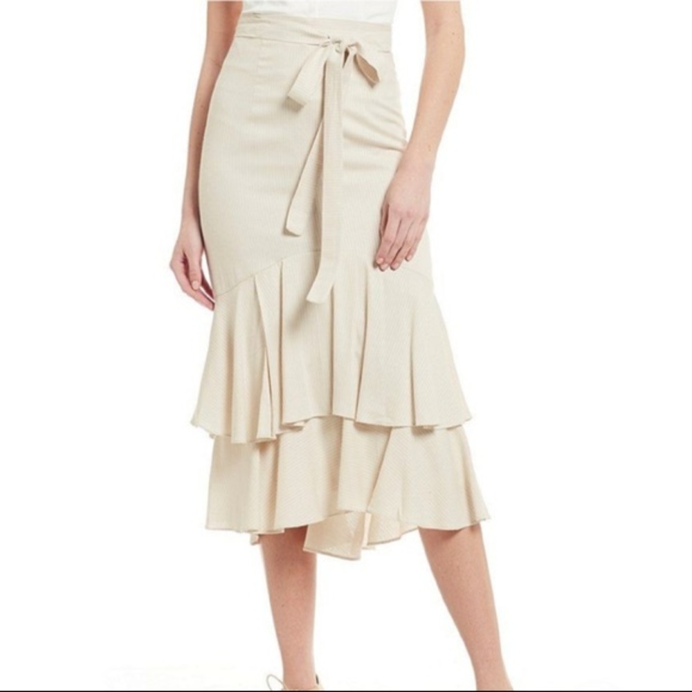 Antonio Melani striped midi skirt